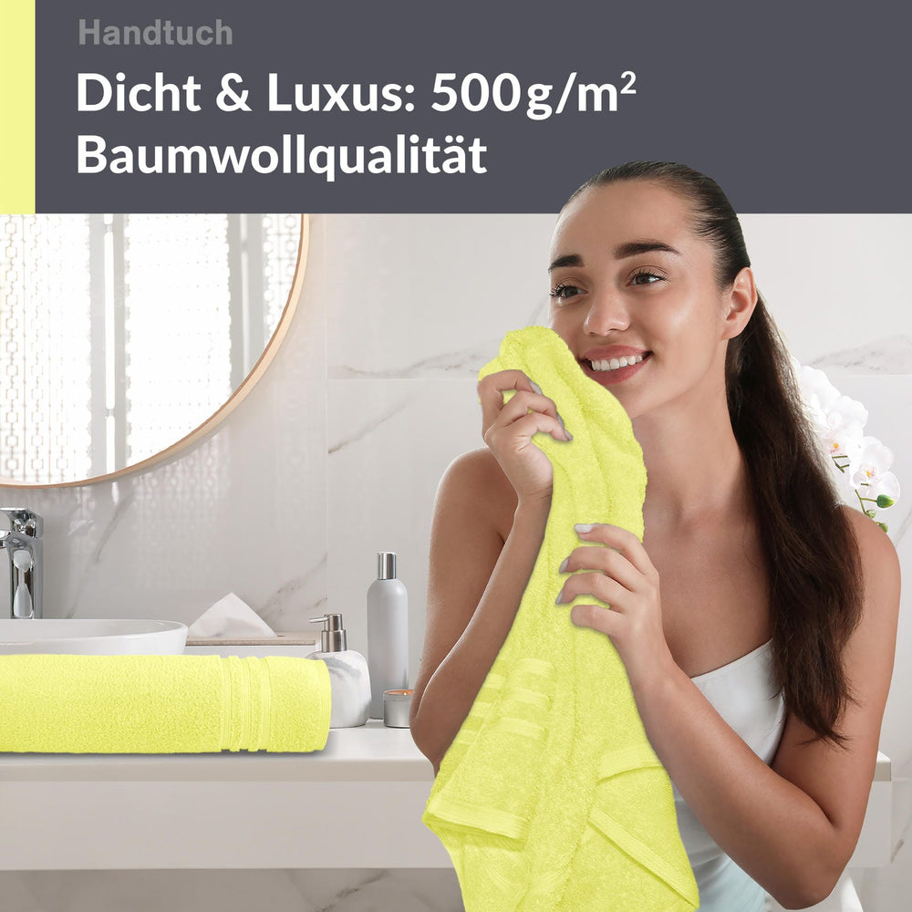 Handtuch 50x100 cm 2er Set Grün - Anis