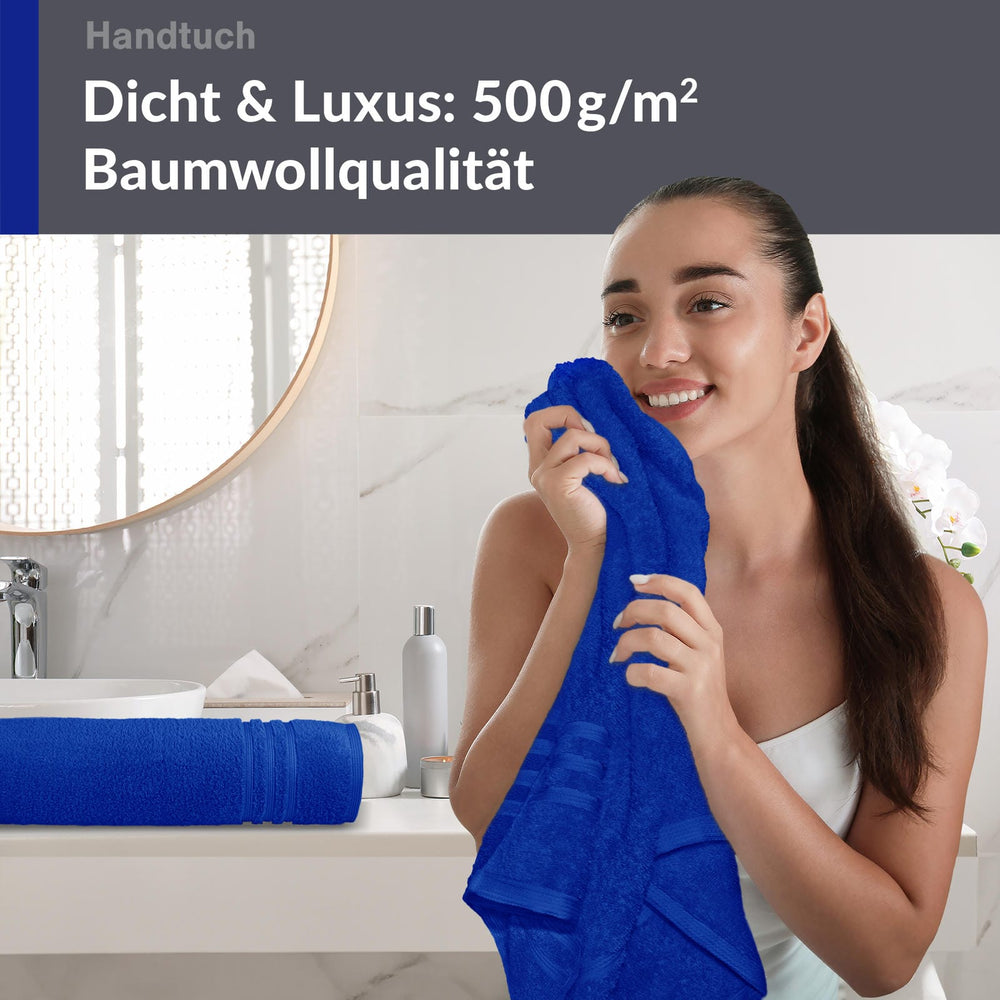 Handtuch 50x100 cm 2er Set Blau - Azur
