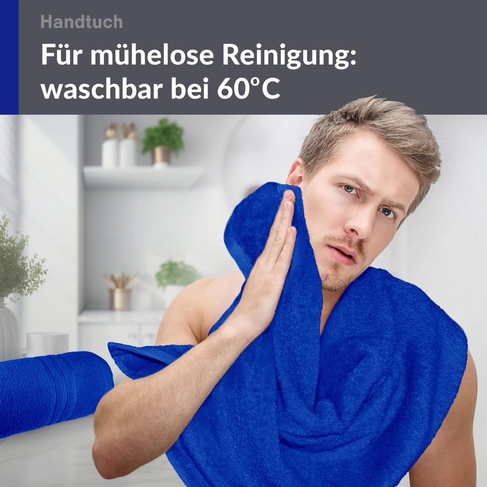 Handtuch 50x100 cm 2er Set Blau - Azur