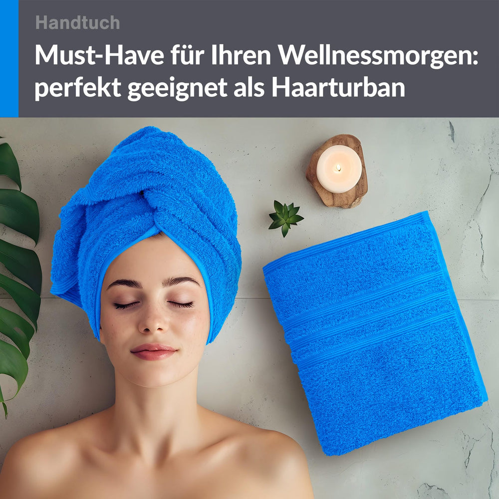 Handtuch 50x100 cm 2er Set Blau - Karibik