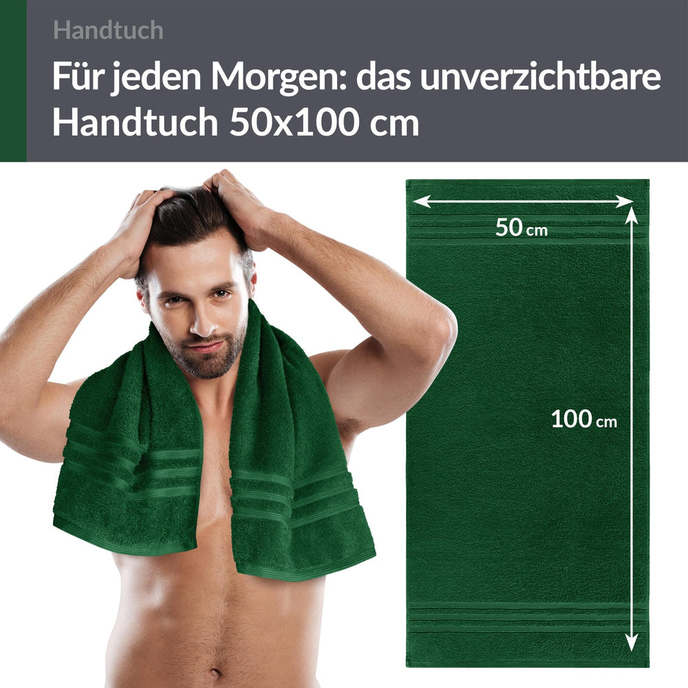 Handtuch 50x100 cm Grün - Tannen