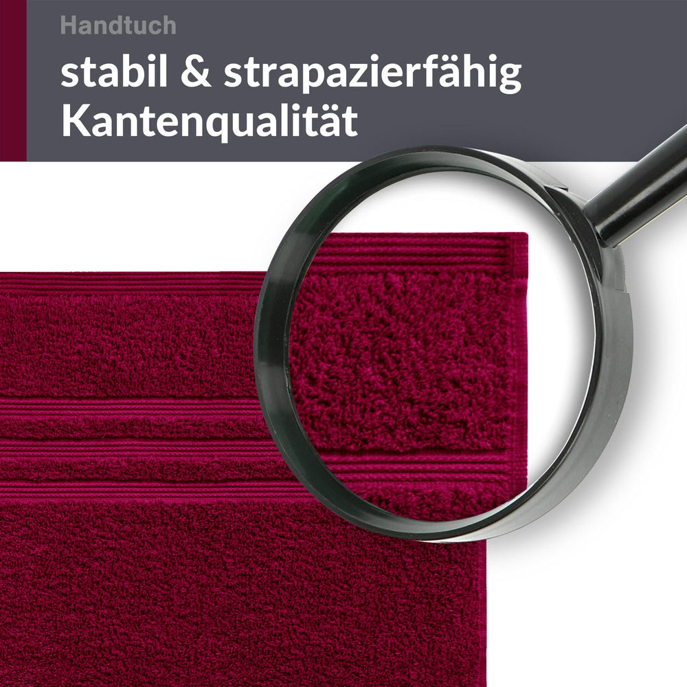Handtuch 50x100 cm Rot - Kirsch