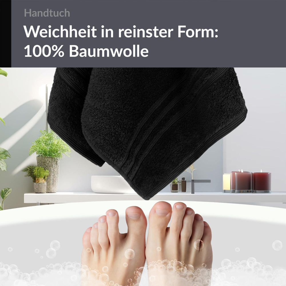 Handtuch 50x100 cm Schwarz