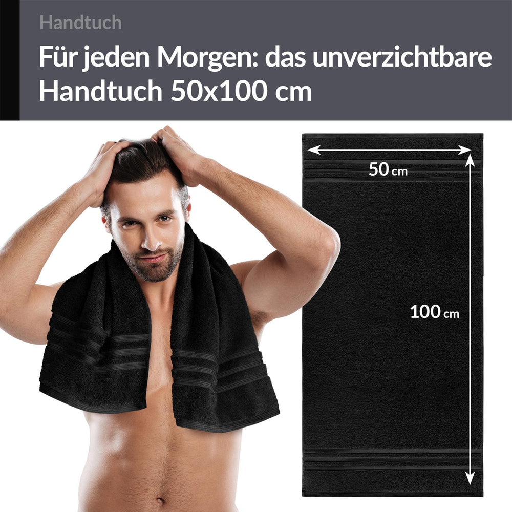 Handtuch 50x100 cm Schwarz