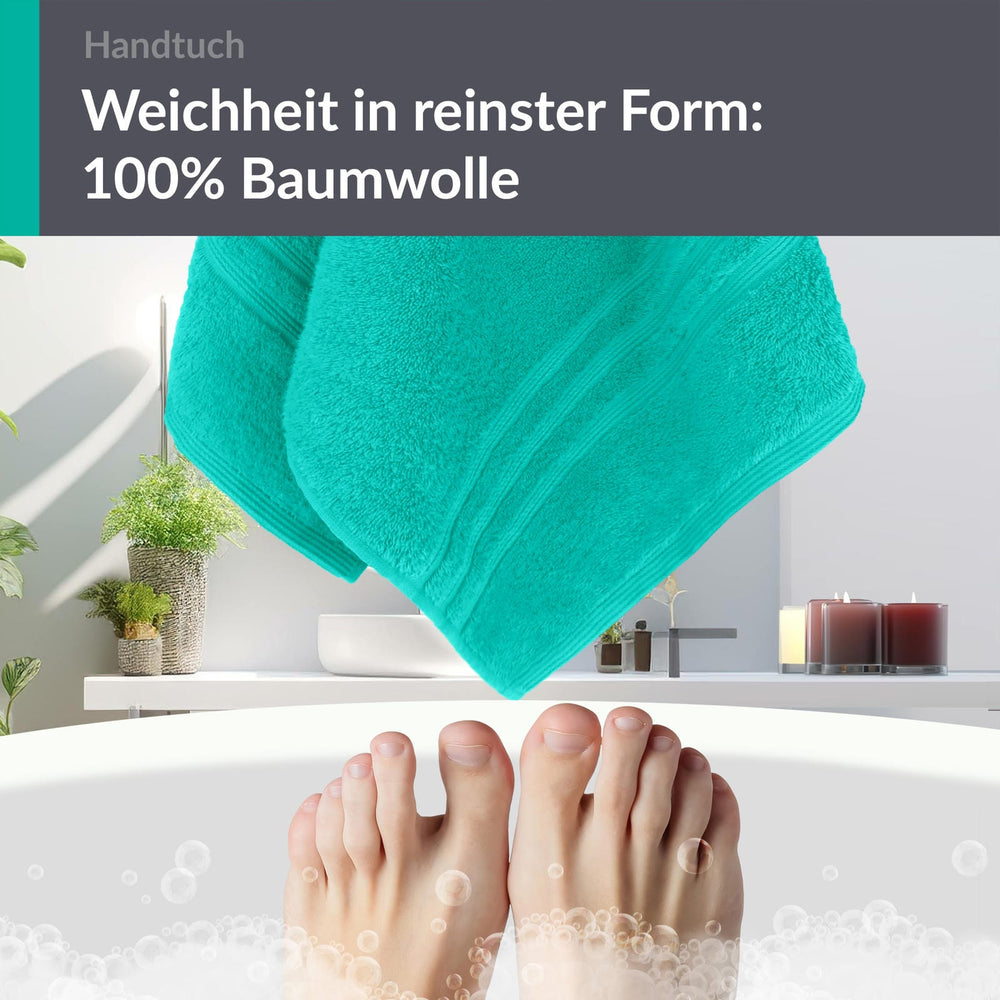 Handtuch 50x100 cm Türkis - Meer