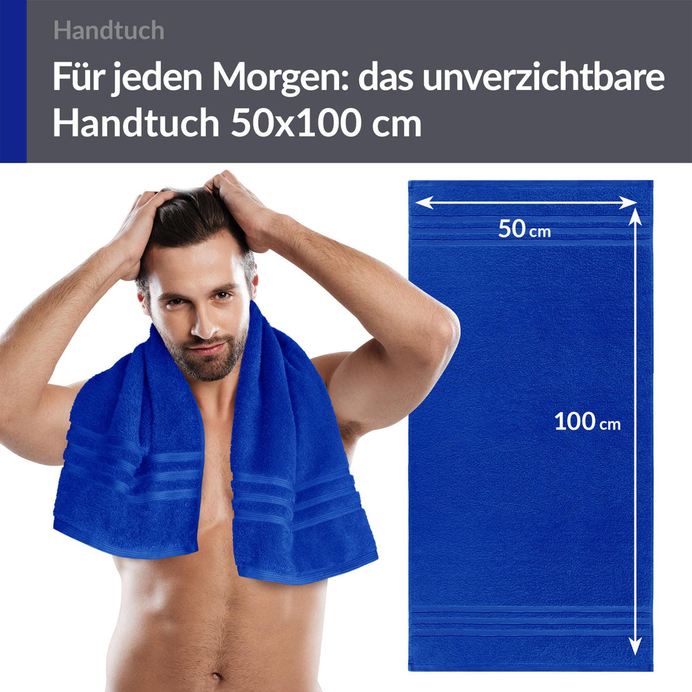 Handtuch 50x100 cm Blau - Azur
