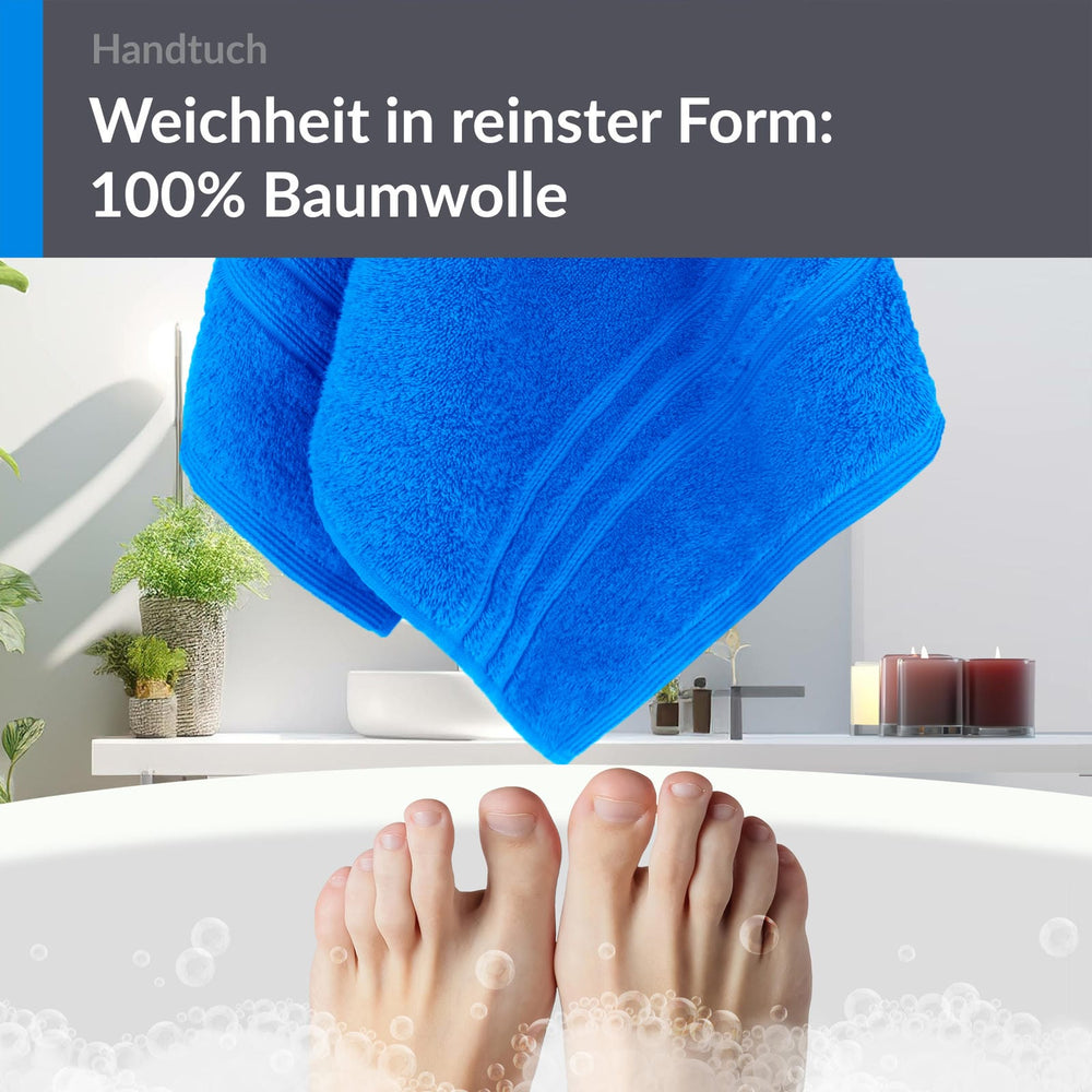 Handtuch 50x100 cm Blau - Karibik