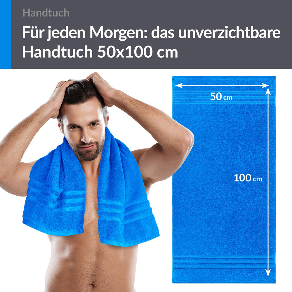 Handtuch 50x100 cm Blau - Karibik