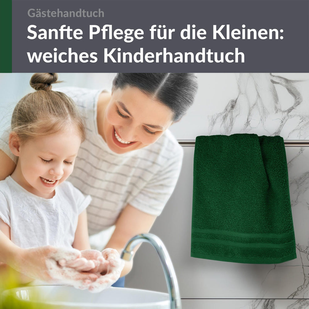Gästehandtücher 30x50 cm Grün - Tannen