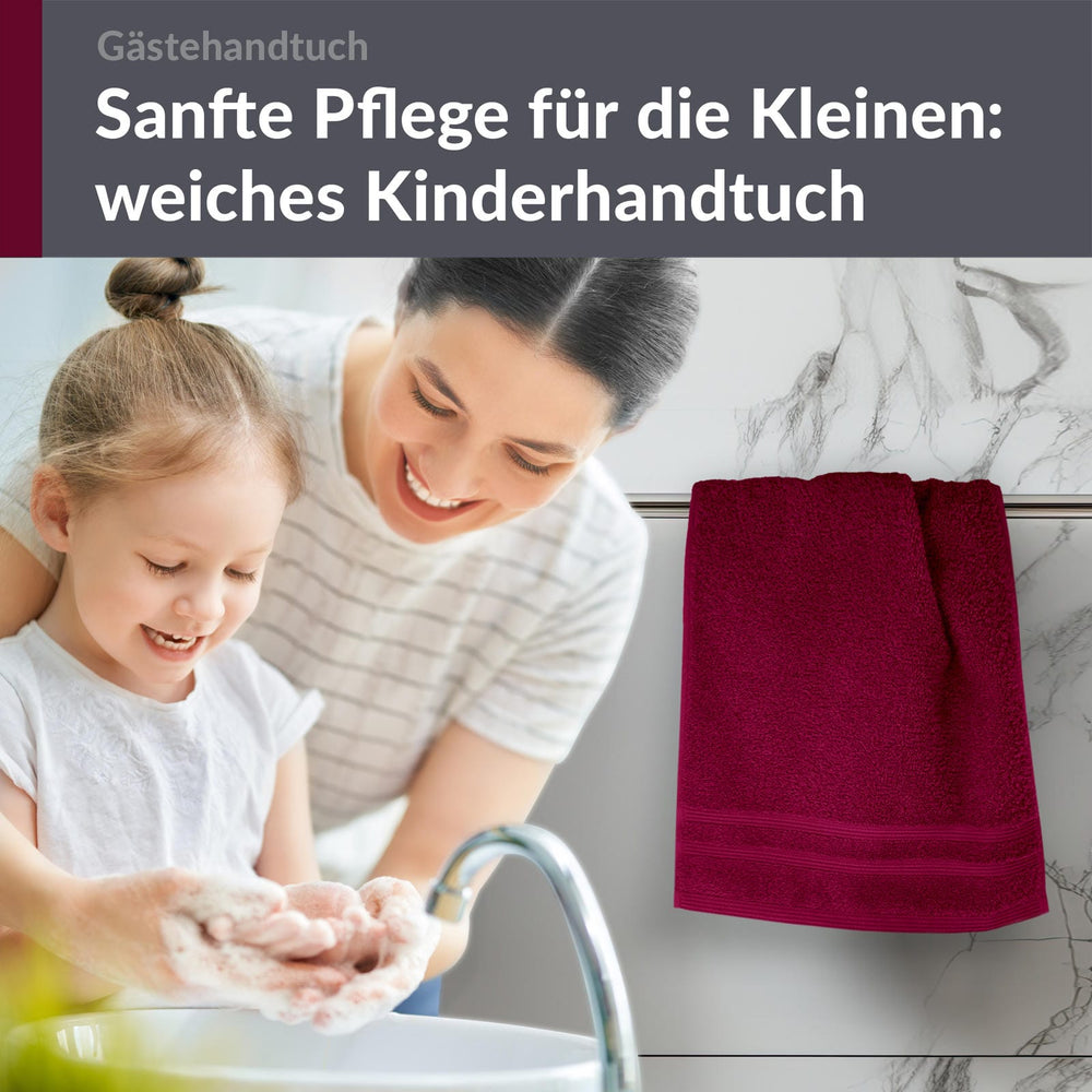 Gästehandtücher 30x50 cm Rot - Kirsch