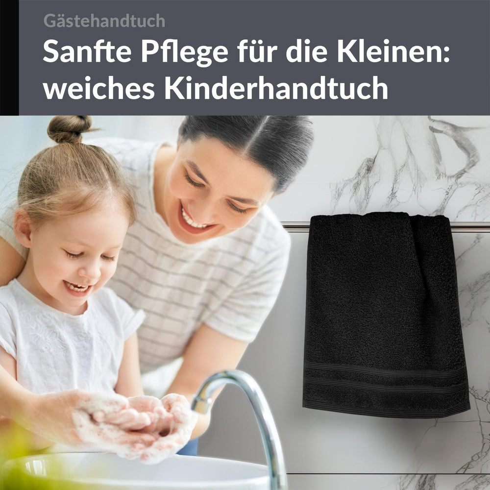 Gästehandtücher 30x50 cm Schwarz