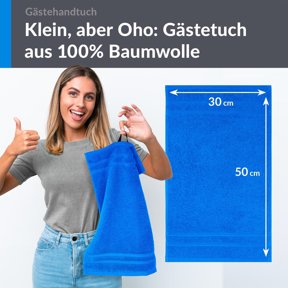 Gästehandtücher 30x50 cm Blau - Karibik