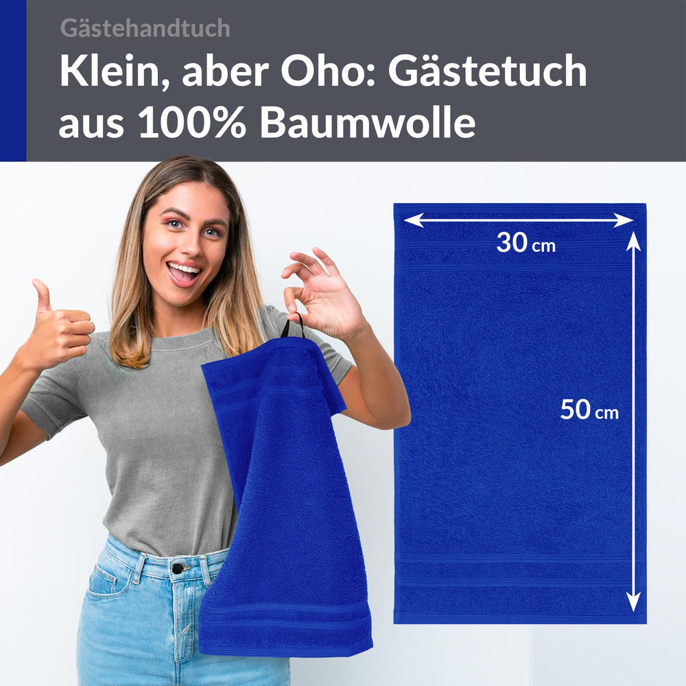 Gästehandtücher 30x50 cm Blau - Azur