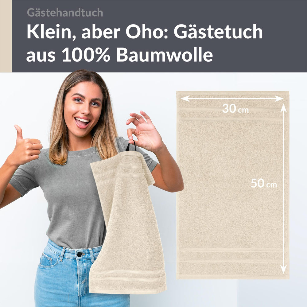 Gästehandtücher 30x50 cm Natur