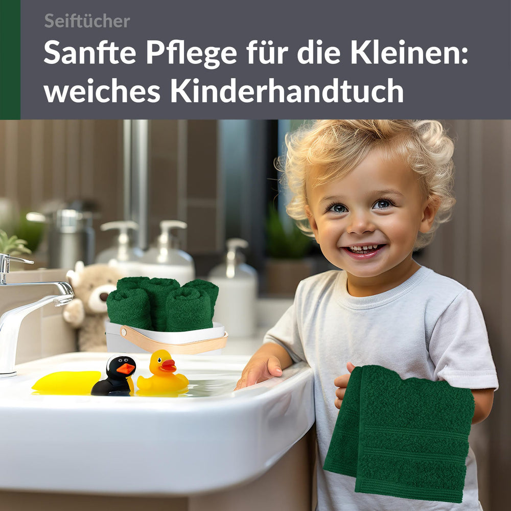 Waschlappen Set 30x30 cm 6 Stück Grün - Tannen