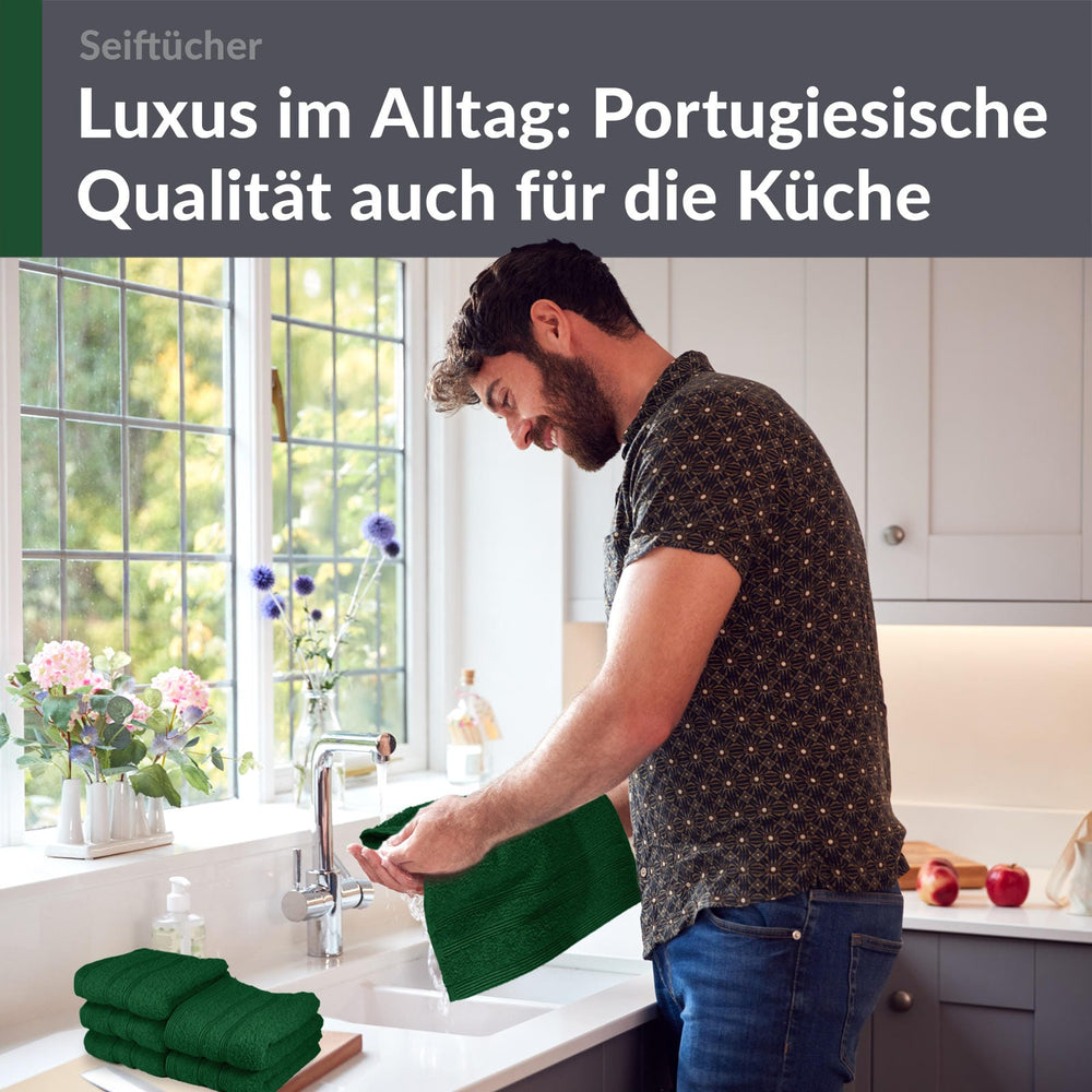 Waschlappen Set 30x30 cm 6 Stück Grün - Tannen