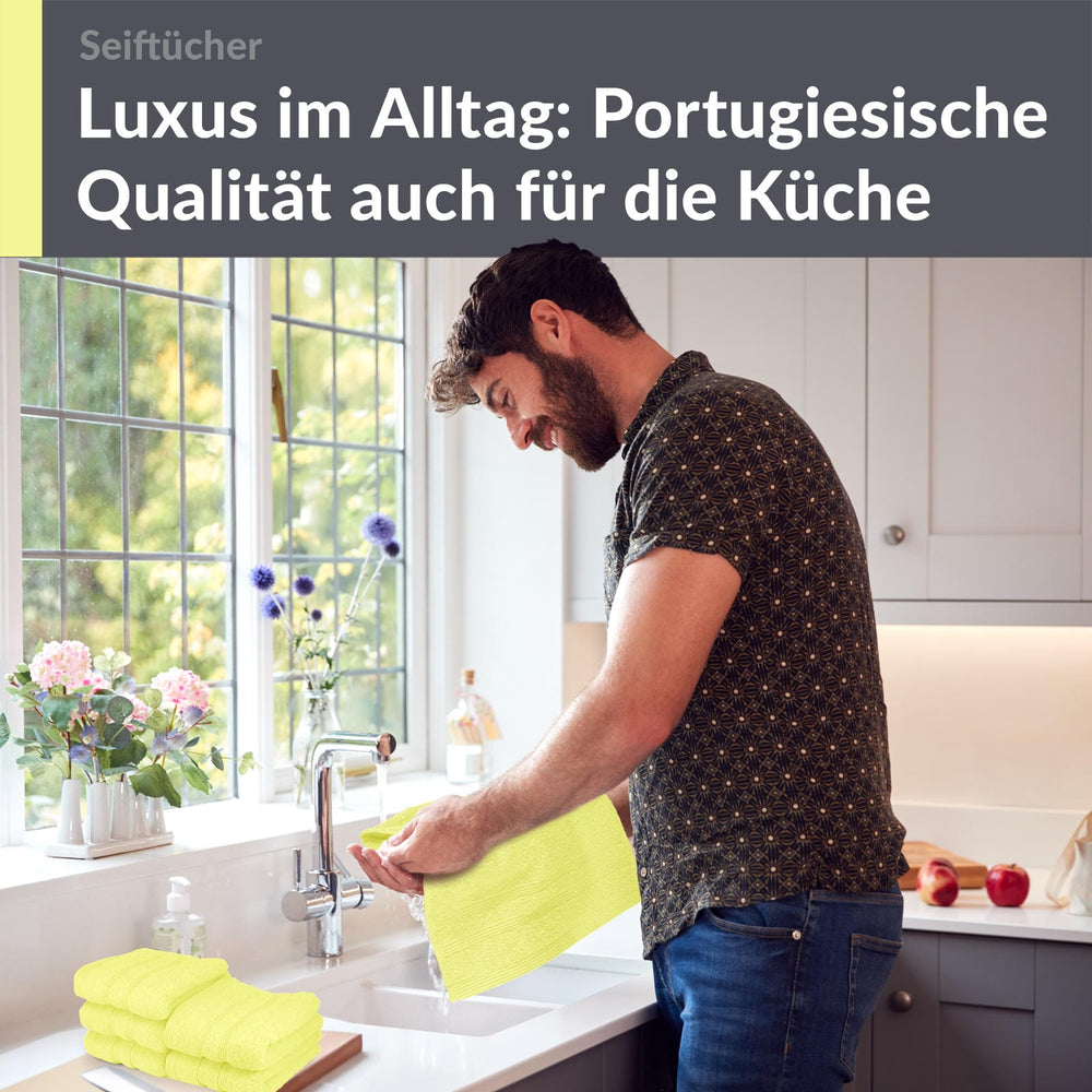 Waschlappen Set 30x30 cm 6 Stück Grün - Anis