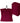 Waschlappen Set 30x30 cm 6 Stück Kirsch - Rot