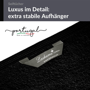 Waschlappen Set 30x30 cm 6 Stück Schwarz