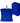 Waschlappen Set 30x30 cm 6 Stück Blau - Azur