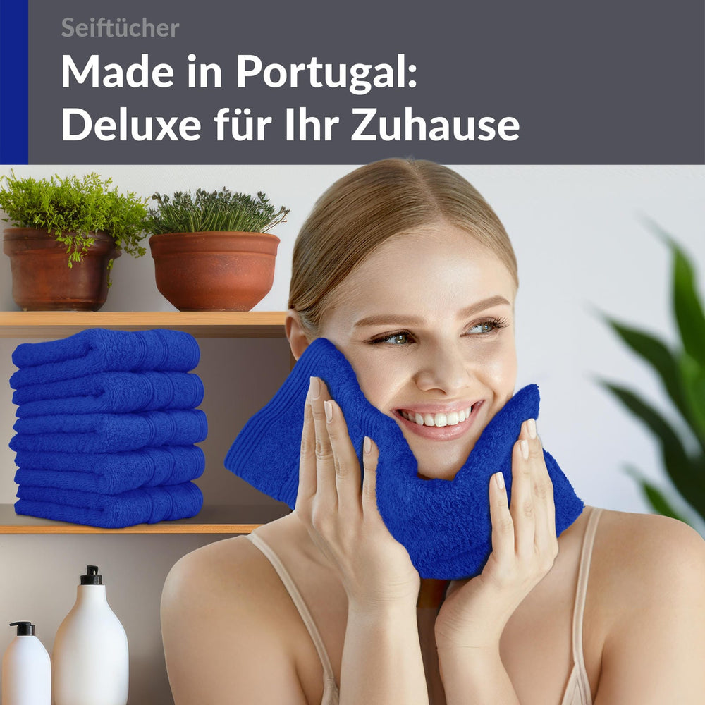 Waschlappen Set 30x30 cm 6 Stück Blau - Azur