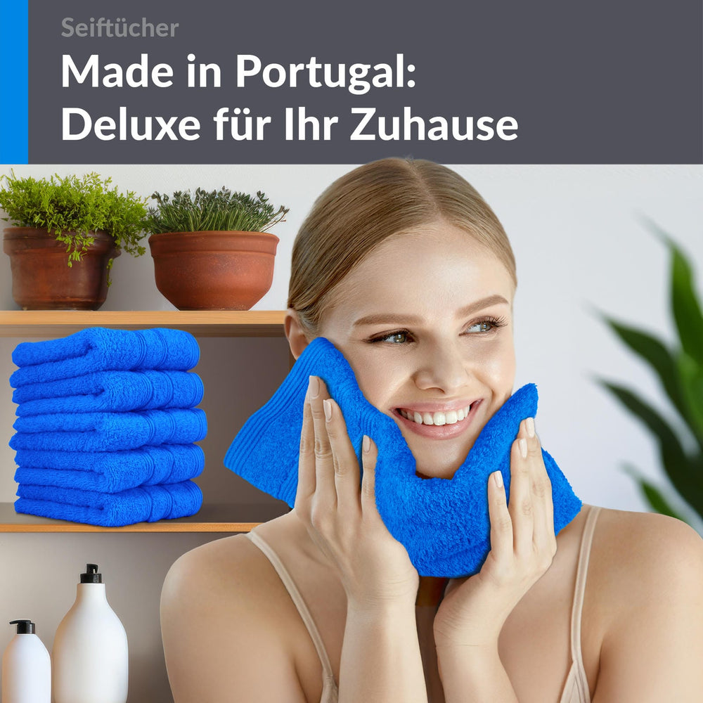 Waschlappen Set 30x30 cm 6 Stück Blau - Karibik