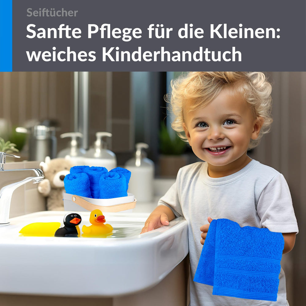 Waschlappen Set 30x30 cm 6 Stück Blau - Karibik