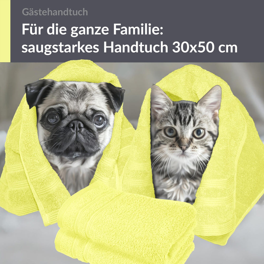Gästehandtücher Set 30x50 cm 4 Stück Grün - Anis