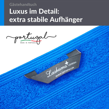Gästehandtücher Set 30x50 cm 4 Stück Blau - Karibik