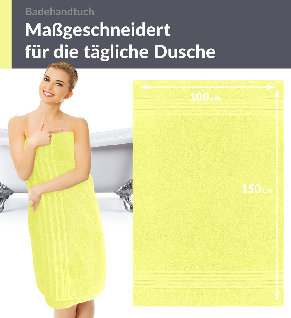Badetuch 100x150 cm Grün - Anis