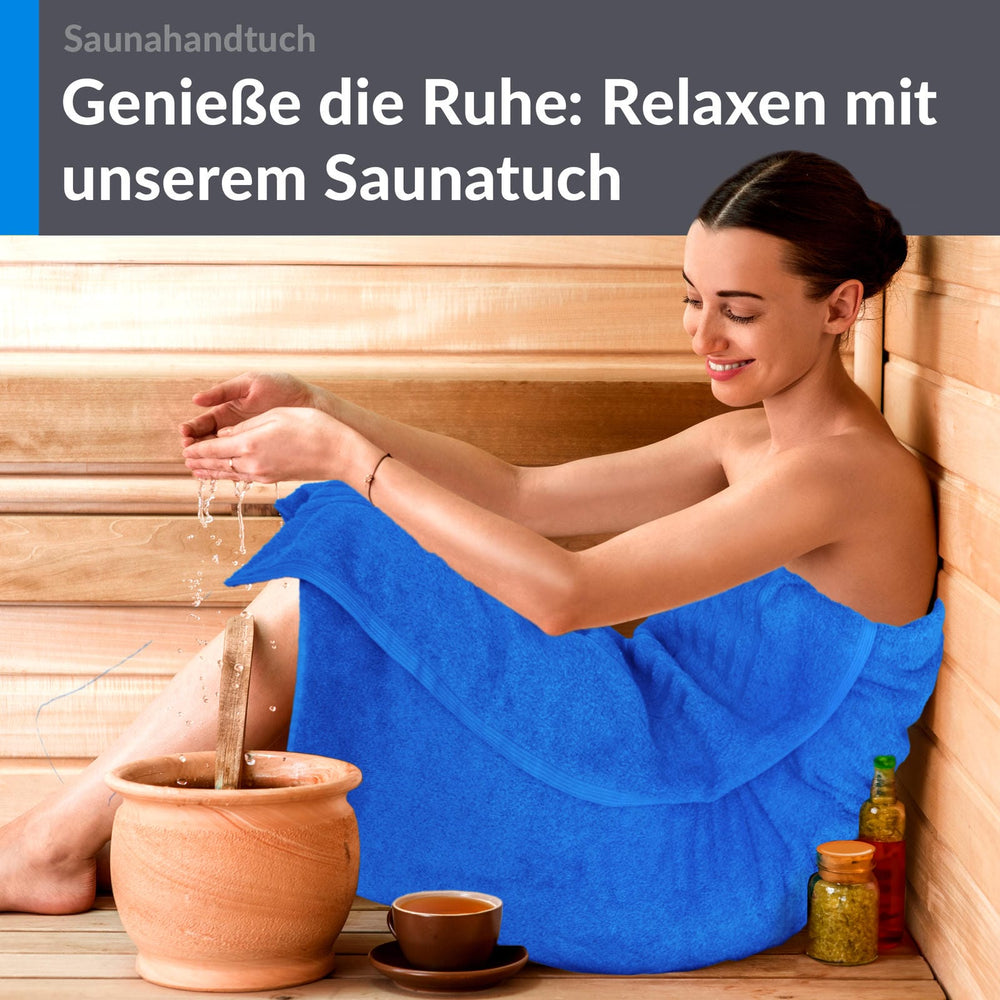 Badetuch groß 100x200 cm Blau - Karibik