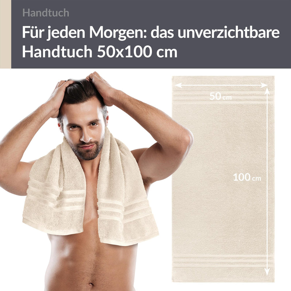 Handtuch 50x100 cm Natur