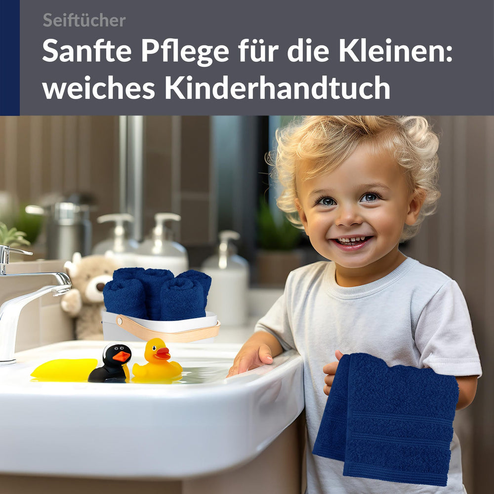 Waschlappen Set 30x30 cm 6 Stück Blau - Marine