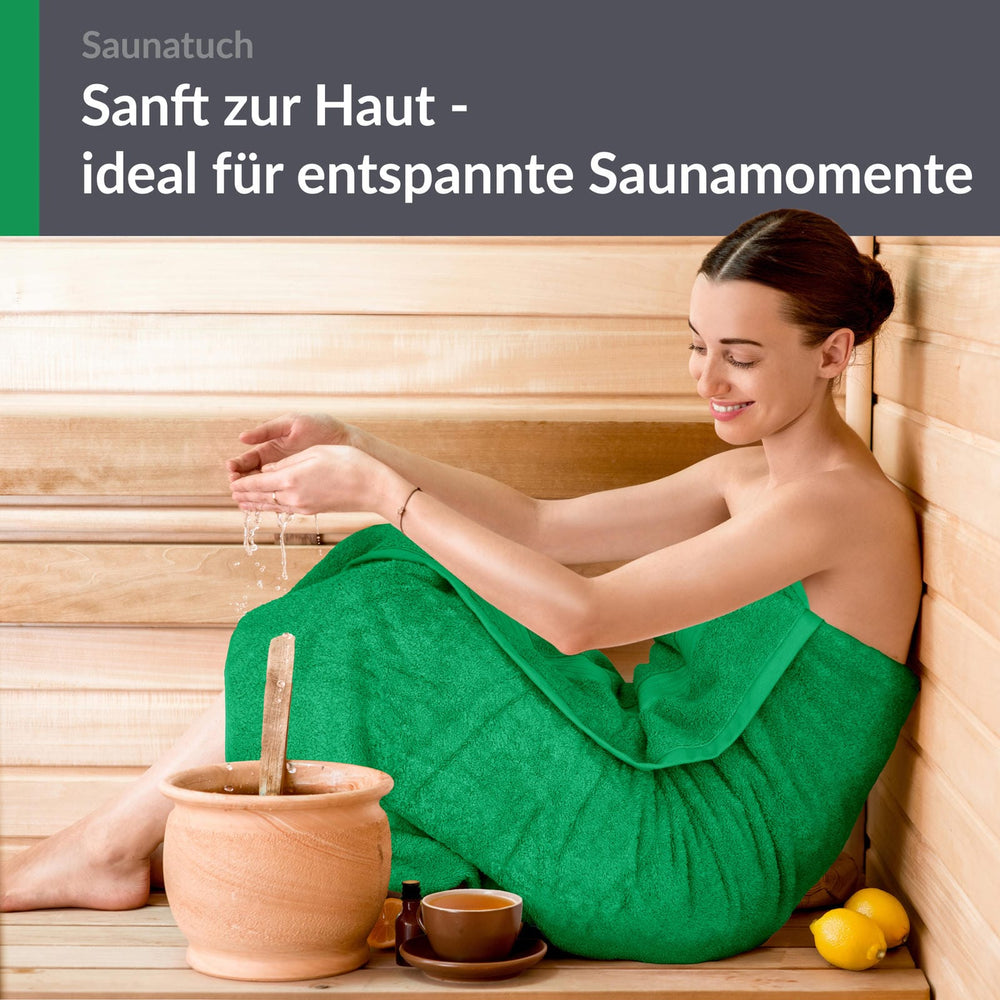 XXL Saunatuch extra lang 85x220 cm Grün - Forst
