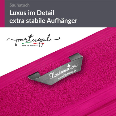 XXL Saunatuch extra lang 85x220 cm Pink - Purpur