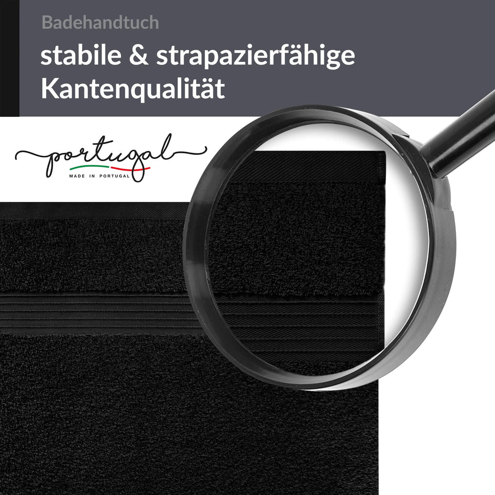 XXL Saunatuch extra lang 85x220 cm Schwarz