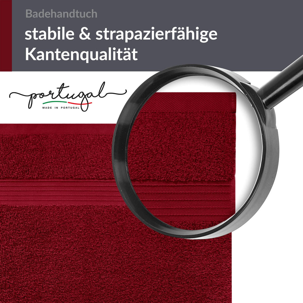 XXL Saunatuch extra lang 85x220 cm Rot - Rubin