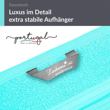 XXL Saunatuch extra lang 85x220 cm Türkis
