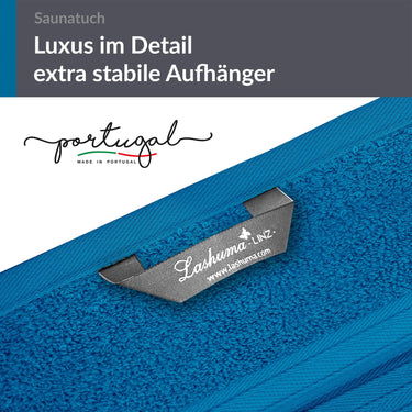 Saunahandtuch 100x200 cm extra groß Blau - Petrol