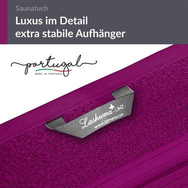 Saunahandtuch 100x200 cm extra groß Violett - Orchidee