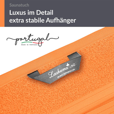 Saunahandtuch 100x200 cm extra groß Orange - Blutorange