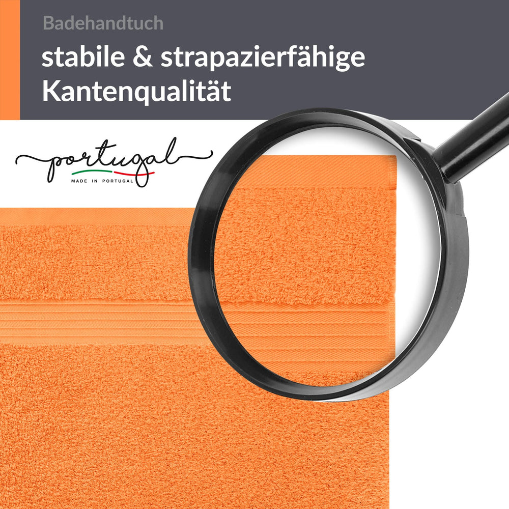 Saunahandtuch 100x200 cm extra groß Orange - Blutorange