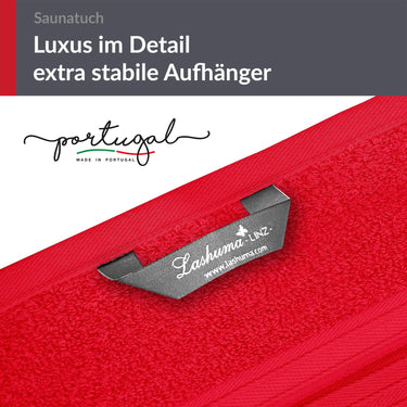 Saunahandtuch 100x200 cm extra groß Rot - Scharlach