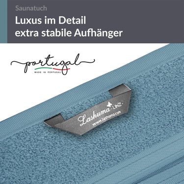 Saunahandtuch 100x200 cm extra groß Blau - Tauben