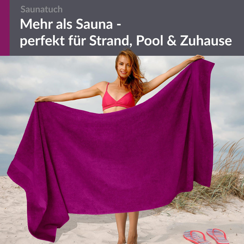 Saunahandtuch 70x200 cm Violett - Orchidee