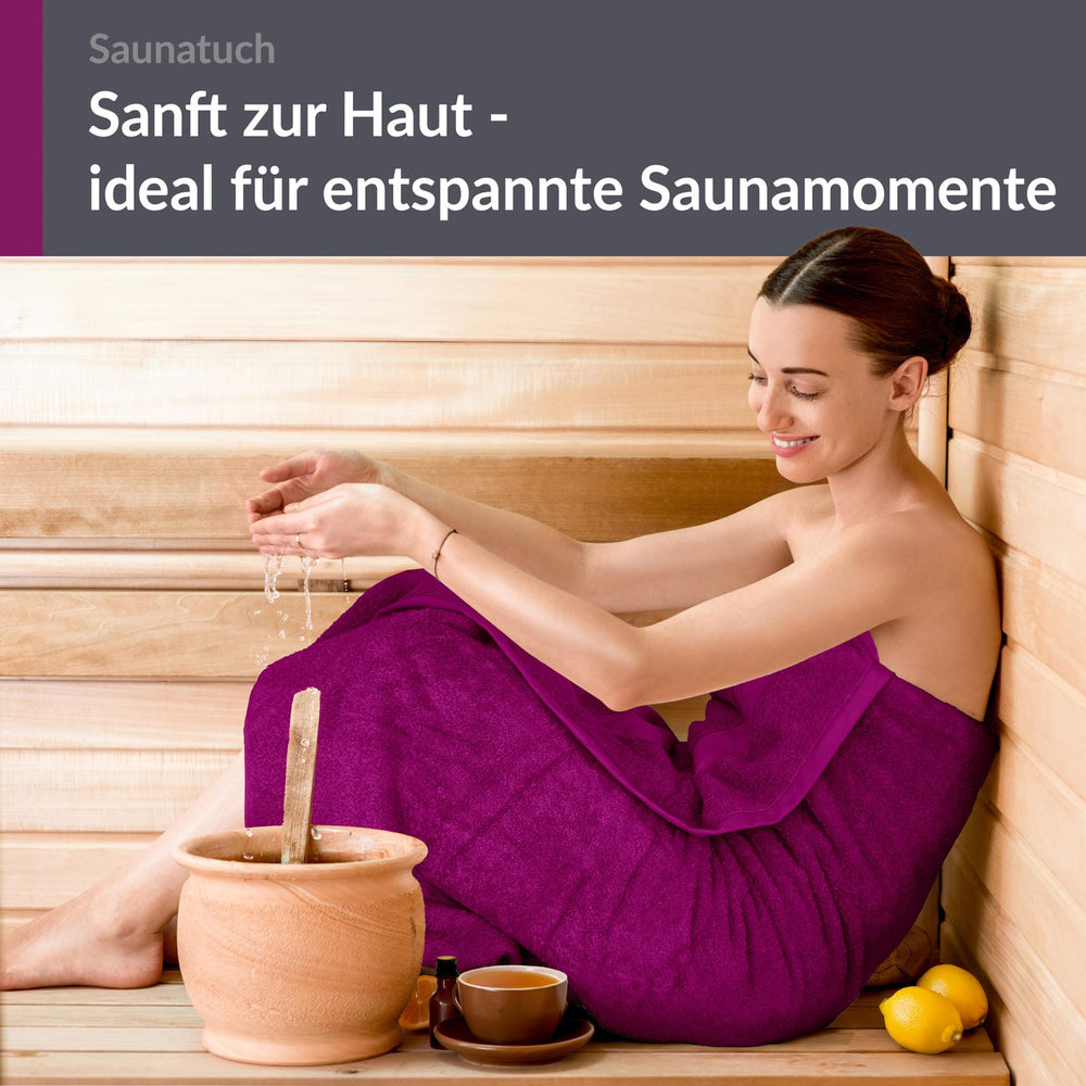 Saunahandtuch 70x200 cm Violett - Orchidee