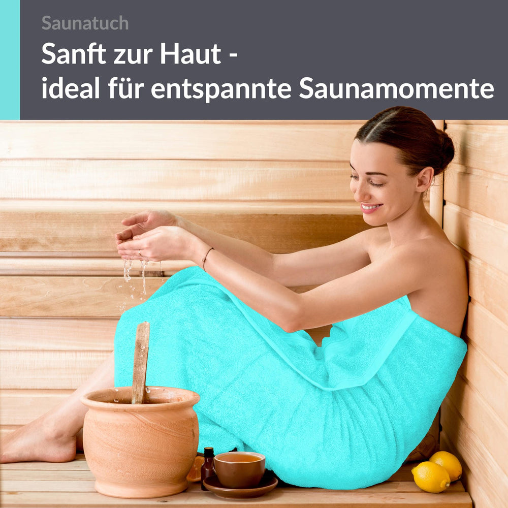 Saunahandtuch 70x200 cm Türkis