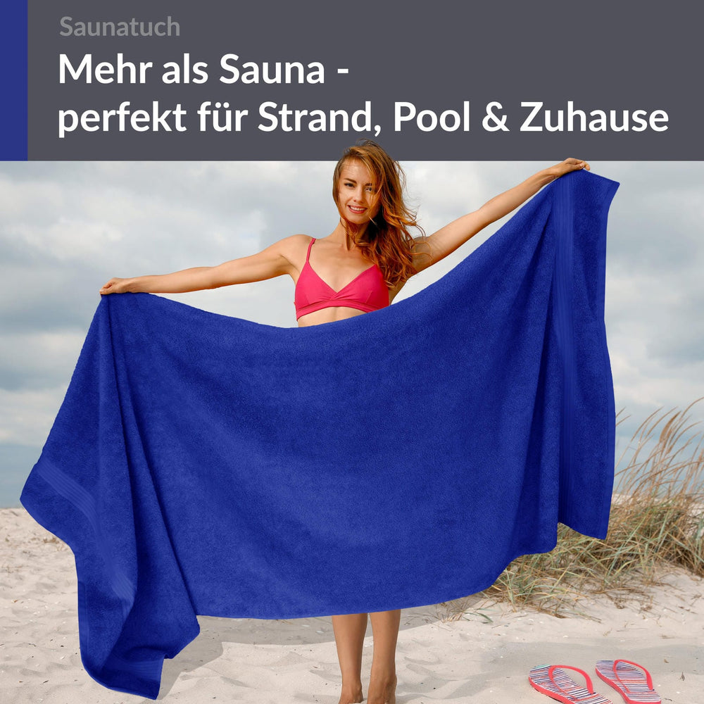 Saunahandtuch 70x200 cm Blau - Königs