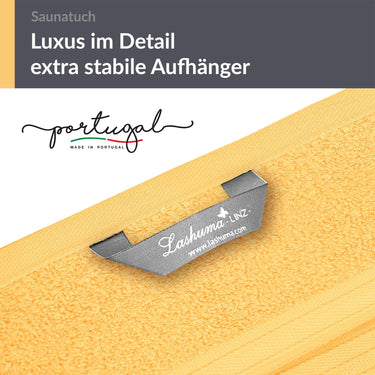 Saunahandtuch 70x200 cm Gelb - Aprikosen