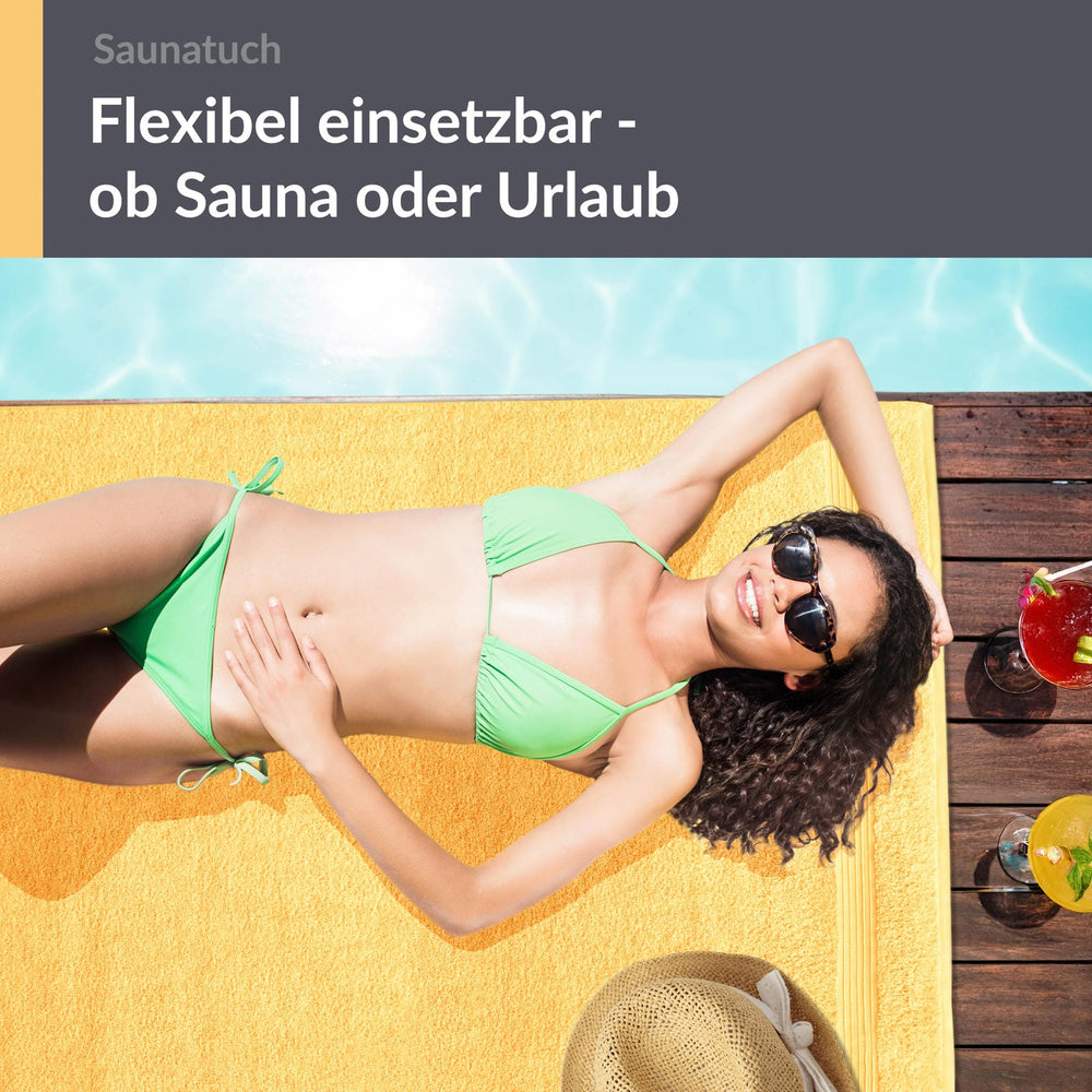 Saunahandtuch 70x200 cm Gelb - Aprikosen